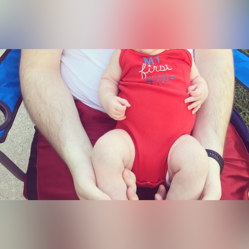 Carter's Red 4th of July Baby Bodysuit